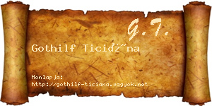 Gothilf Ticiána névjegykártya
